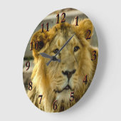 Löwe Große Wanduhr (Winkel)