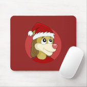 Löwe hält ein Fußball-Cartoon-Mauspad Mousepad (Mit Mouse)
