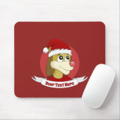 Löwe hält ein Fußball-Cartoon-Mauspad Mousepad (Mit Mouse)