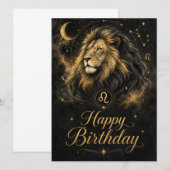 Löwe Happy Birthday Sternzeichen Design (Vorne/Hinten)