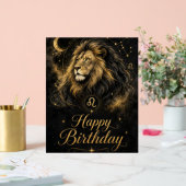 Löwe Happy Birthday Sternzeichen Design Acrylschild (Hochzeit)