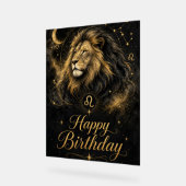 Löwe Happy Birthday Sternzeichen Design Acrylschild (Winkel)