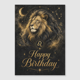 Löwe Happy Birthday Sternzeichen Design Magnetkarte