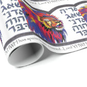 Löwe hat gebrüllt geschenkpapier (Rolleneckpunkt)