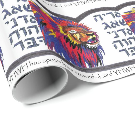 Löwe hat gebrüllt geschenkpapier (Rolleneckpunkt)