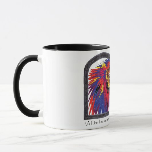 Löwe hat gebrüllt tasse (Links)