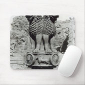 Löwe-Hauptstadt von der Säule des Kaisers Ashoka Mousepad (Mit Mouse)