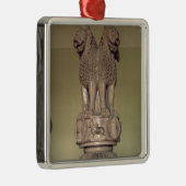 Löwe-Hauptstadt von der Säule des Kaisers Ashoka Silbernes Ornament (Rechts)