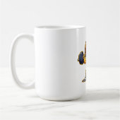 Löwe hebt leichte Gewichte – Süße Gym-Tier-Illus Kaffeetasse (Links)