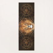 Löwe-heilige Geometrie-Digital-Kunst Yogamatte (Rückseite)