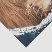 Löwe hinter dem Ozean Seidenpapier (Detail)