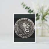 Löwe. Hobonickel-Münze. Postkarte (Stehend Vorderseite)
