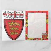 Löwe-hölzernes Schild Englands drei Karte (Innenseite)