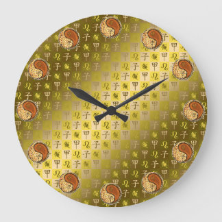 Löwe & Holzohratte Große Wanduhr