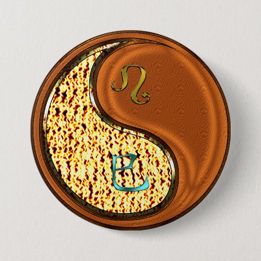 Löwe & Holzschlange Button (Vorderseite)