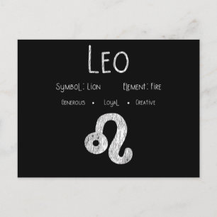 Löwe-Horoskop Astrologie Sternzeichen Geburtstagsg Postkarte