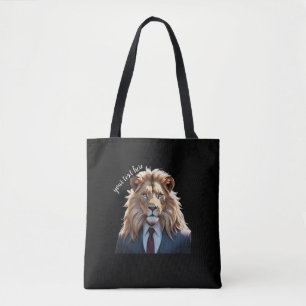 Löwe im Anzug Tasche