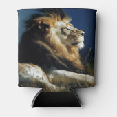 Löwe im Gras Big Cat Portrait Dosenkühler (Vorderseite)