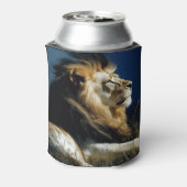 Löwe im Gras Big Cat Portrait Dosenkühler (Kanne Rückseite)