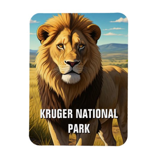 Löwe im Kruger Nationalpark Südafrika Magnet (Vertikal)