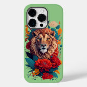 Löwe im Sommerstil, blühend Case-Mate iPhone Hülle (Rückseite)