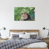 Löwe im Wald Leinwanddruck (Insitu (Schlafzimmer))