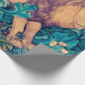 Löwe im Wald, William Morris Geschenkpapier (Ecke)