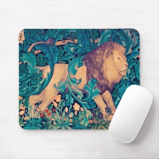 Löwe im Wald, William Morris Mousepad (Mit Mouse)