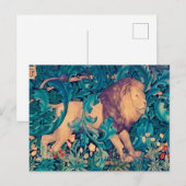 Löwe im Wald, William Morris Postkarte (Vorne/Hinten)