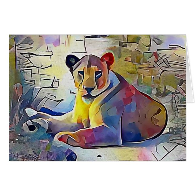 Löwe in Afrika (Vorderseite (Horizontal))