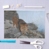 Löwe in den Bergen (von Richard Friese) Seidenpapier (Handwerk)