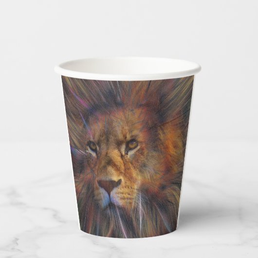 Löwe in den Gallery Paper Cups Pappbecher (Vorderseite)