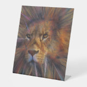 Löwe in der Galerie Pedestal Zeichen Sockelschild (Vorderseite)