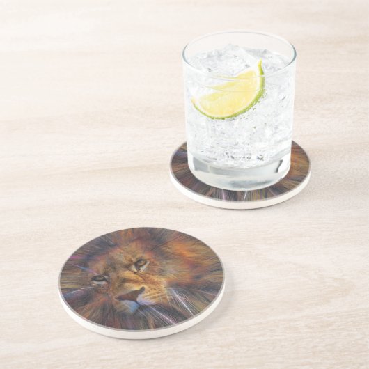 Löwe in der Galerie Sandstone Untersetzer (Seite)