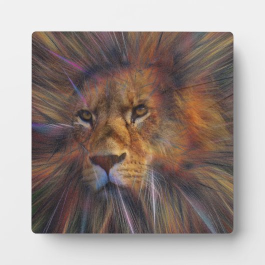 Löwe in der Gallery Plaque mit Easel Fotoplatte (Vorderseite)