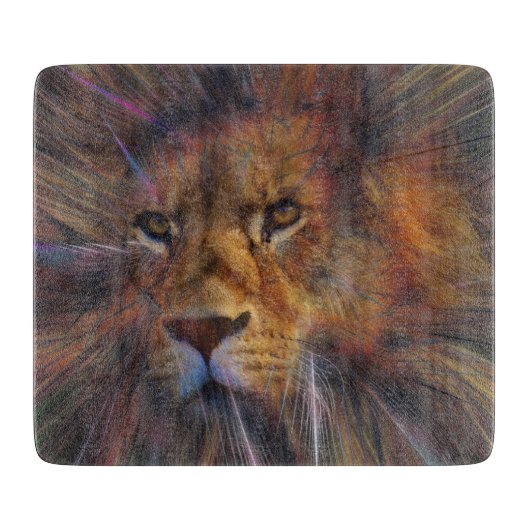 Löwe in der Gallery Schneidebrett (Vorderseite)