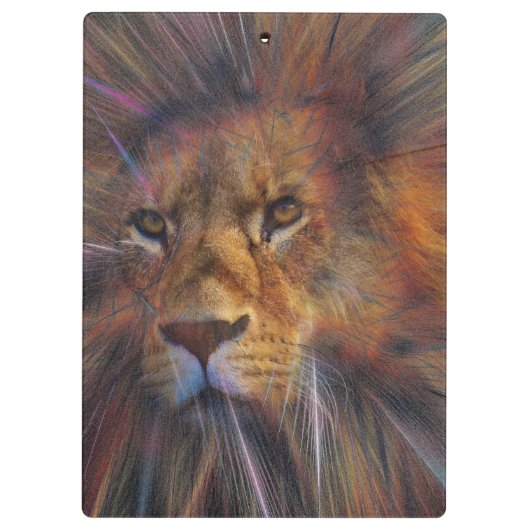 Löwe in der Gallery-Zwischenablage Klemmbrett (Rückseite)
