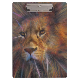 Löwe in der Gallery-Zwischenablage Klemmbrett