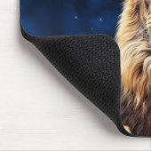 Löwe in der Mondlichtnacht Mousepad (Ecke)