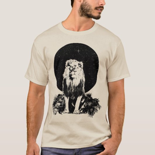 Löwe in der Nacht T-Shirt (Vorderseite)