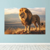 Löwe in der Natur Leinwanddruck (Insitu (Holzboden))