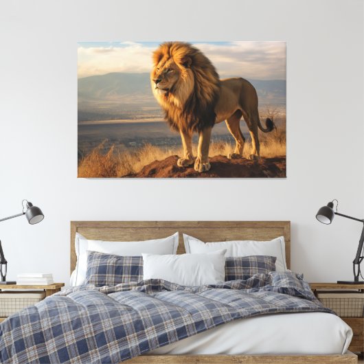 Löwe in der Natur Leinwanddruck (Insitu (Schlafzimmer))