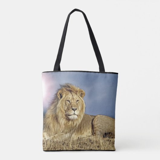 Löwe in der Safari-Tasche Tasche (Rückseite)