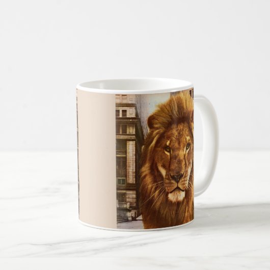 Löwe in der Stadt Kaffeetasse (VorderseiteRechts)