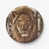 Löwe in der Stadt Pappteller (Vorderseite)