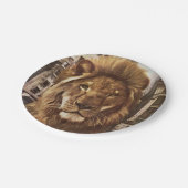 Löwe in der Stadt Pappteller (Schrägansicht)