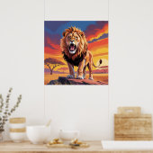 Löwe in der Wildnis Poster (Küche)