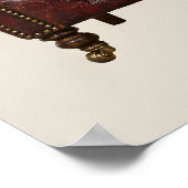 Löwe in einem Ledersessel Poster (Ecke)