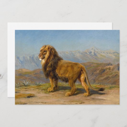 Löwe in einer Bergwelt | Rosa Bonheur (Vorne/Hinten)