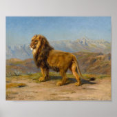 Löwe in einer Bergwelt | Rosa Bonheur Poster (Vorne)